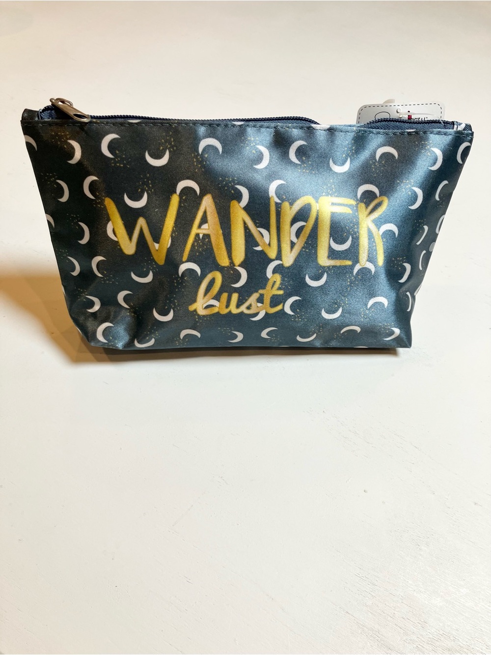 “Wander Lust” Cosmetic Bag in Thick Satin Fabric